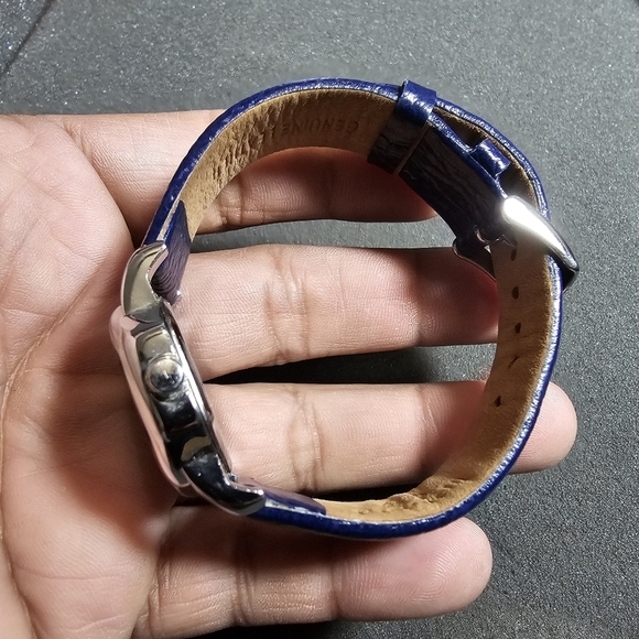 Pastorelli Ladies Quartz Watch Blue Dial Silver Tone Case Blue Strap Working sho - Picture 2 of 9